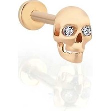 Kuru Kafa Taş Detaylı Tragus Piercing