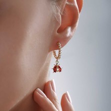 Mineli Uğur Böceği Küpe