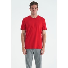 Tommy Life Kırmızı Erkek Basic Kısa Kol Standart Kalıp O Yaka T-shirt - 87911