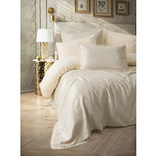 Cotton Box Chi Chi Çift Kişilik Pikeli Nevresim Takımı Velora Cappuccino