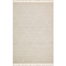 Bespoky 80x150 cm Bej Soho Modern Yıkanabilir Halı | Mutfak Balkon Yatak Odası Halısı | Leke Tutmayan Kaymaz