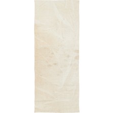 Bespoky 83x208 cm Bordo Krem Düz Rustik Halı | Mutfak Koridor Halısı | UNİQUE-36980