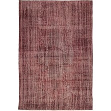 Vintage Kahverengi Göbekli Yün Modern Desenli Yün Hav Toz Vermez Leke Tutmayan Salon Yolluk Mutfak El Dokuma Halı