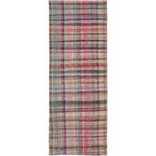 Hali.Net 098x271 cm Bej Teselya El Dokuma Yün Halı | El Yapımı Doğal Yün Salon Halısı | Geleneksel Anadolu Hav Vermez | UNİQUE-37321