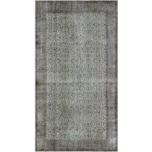 Bespoky 157x285 cm Bej Açık gri Geleneksel Vintage Bitkisel Halı | Salon Yatak Odası Halısı | UNİQUE-34523