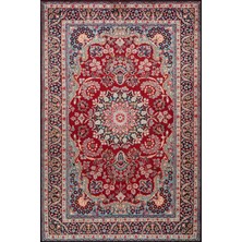 Drom Dokuma Taban Makinede Yıkanabilen Kilim Kaymaz Şönil Geleneksel Desenli Modern Dekoratif Halı
