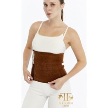 Fit Form Yün Korse Bel Korsesi Yüksek Bel Düz Desenli Kalın Pamuk-Elastan Üst