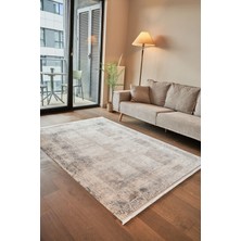 Bespoky 160x300 cm Gri Yıkanabilir Halı | Salon Yatak Odası Halısı | Leke Tutmayan, Kaymaz | 1711-GRİ