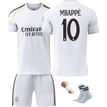 Sidas Real.madid.mbappe 25/26 Sezon Beyaz 10 Numara Çocuk Forması 4 Parça