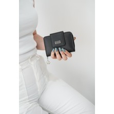 Silver Polo Siyah Üç Bölmeli Kadın Cüzdan & Kartlık SP935