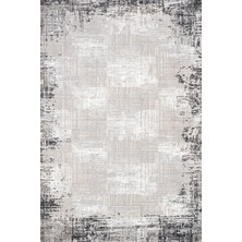 Bespoky 80x150 cm Gri Açık Gri Soyut Modern Çizgisel Yıkanabilir Halı | Yatak Odası Mutfak Halısı | Leke Tutmayan, Kaymaz | CREA_GALYON-16113