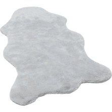 Bespoky 95x150 cm Gri Post Etnik Modern Yıkanabilir Halı | Mutfak Balkon Yatak Odası Halısı | Leke Tutmayan Kaymaz | GRİ-POST