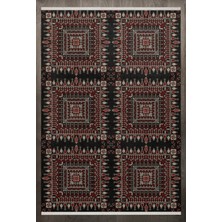 Hali.Net 260x600 cm Siyah Yıkanabilir Halı | Salon Yatak Odası Halısı | Leke Tutmaz Hipoalerjenik | F_ANATOLİAN-6010