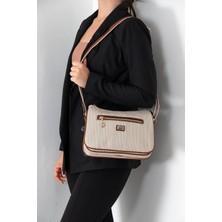 Silver & Polo Bej - Taba SP818 Kadın Çapraz Çanta