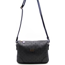 Silver & Polo Silver Polo Siyah - Siyah Logolu Kadın Çapraz Çanta SP784