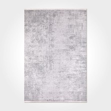 Bespoky 80x150 cm Gri Printed Modern Yıkanabilir Halı | Mutfak Balkon Yatak Odası Halısı | Leke Tutmayan Kaymaz