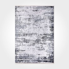 Bespoky 80x150 cm Gri Printed Modern Yıkanabilir Halı | Mutfak Balkon Yatak Odası Halısı | Leke Tutmayan Kaymaz
