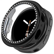 Samsung Galaxy Watch 8 40MM Ile Uyumlu Zarif Kristal Taşlı Kasa Koruyucu Kılıf
