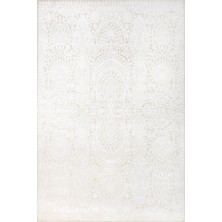 Bespoky 80x150 cm Krem Klasik Medalyonlu Klasik Bitkisel Yıkanabilir Halı | Yatak Odası Mutfak Halısı | Leke Tutmayan, Kaymaz | ARTEMİS_COUNTURE-812P