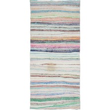 Bespoky 140x294 cm El Dokuma Gri Yün Halı | El Yapımı Klasik Salon Halısı | %100 Doğal Yün | UNİQUE-32042