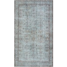 Bespoky 172x301 cm El Dokuma Mavi Yün Halı | El Yapımı Klasik Salon Halısı | %100 Doğal Yün | UNİQUE-29607