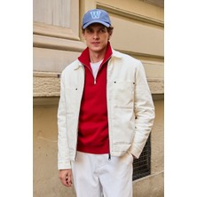 Erkek Pamuklu Ceket Mont Ekru