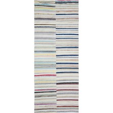 Bespoky 136x350 cm Bej Klasik Yün Halı | Salon Yatak Odası Halısı | %100 Doğal Yün El Yapımı El Dokuma | UNİQUE-31889