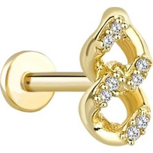 Ikili Gurmet Taşlı Tragus Piercing