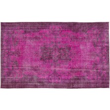 Pembe Eskitme Yün Modern Desenli Yün Hav Toz Vermez Leke Tutmayan Salon Yolluk Mutfak El Dokuma Halı