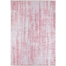 Tolyatti Pembe Modern Etnik Desenli Makinada Yıkanabilir Hav Toz Vermez Leke Tutmayan Kaymaz Taban Dijital Makine Baskı Salon Yolluk Mutfak Halı