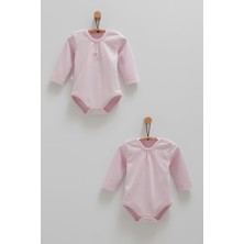 Caramell Cute Rabbit Kız Bebek Ikili Uzun Kol Body - Lila