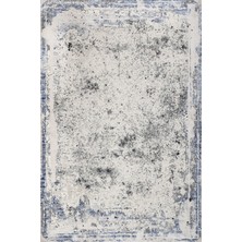 Bespoky 80x150 cm Mavi Risus Etnik Modern Yıkanabilir Halı | Mutfak Balkon Yatak Odası Halısı | Leke Tutmayan Kaymaz | GM_RİSUS-11290M