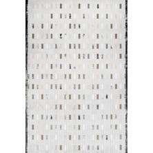Bespoky 100x150 cm Krem Modern Stone Yıkanabilir Halı | Mutfak Balkon Yatak Odası Halısı | Leke Tutmayan Kaymaz | CREA_STONE-17192K