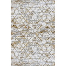 Hali.Net 80x200 cm Sarı Krem Geometrik Modern Soyut Yıkanabilir Halı | Mutfak Koridor Halısı | Leke Tutmaz Hipoalerjenik | Leke Tutmaz Hipoalerjenik