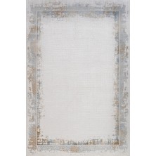 Bespoky 80x150 cm Mavi Novastyle Etnik Modern Yıkanabilir Halı | Mutfak Balkon Yatak Odası Halısı | Leke Tutmayan Kaymaz | GM_NOVASTYLE-11639M