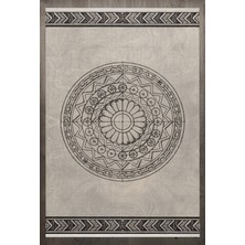 Bespoky 80x150 cm Gri Antique Modern Yıkanabilir Halı | Mutfak Balkon Yatak Odası Halısı | Leke Tutmayan Kaymaz | F_ANTİQUE-2002