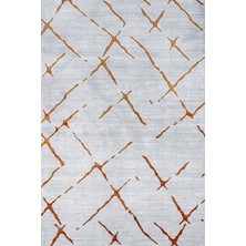 Bespoky 140x200 cm Krem Açık Gri Soyut Modern Soyut Çizgiler Yıkanabilir Halı | Yatak Odası Çocuk Odası Halısı | Leke Tutmayan, Kaymaz | CREA_STONE-17171K