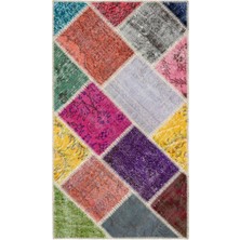 Hali.Net 82x146 cm Kahverengi Vintage Anadolu Yün Halı | Mutfak Balkon Salon Halısı | Doğal Yün El Yapımı El Dokuma Hav Vermez | UNİQUE-34105