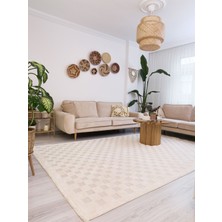 Hali.Net 100x300 cm Krem Halı | Mutfak Yolluk Halısı | Hav Vermez Leke Tutmaz | 4211-KREM