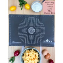 Büyük Boy Silikon Hamur Açma Matı 65X45CM