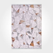 Hali.Net 80x150 cm Gri Stone Pamuk Yıkanabilir Klasik Halı | Mutfak Balkon Yatak Odası Halısı | Leke Tutmaz Hipoalerjenik | STONE-17169K