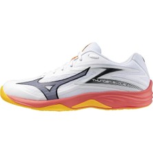 Mizuno Thunder Blade Z Unisex Voleybol Ayakkabısı Beyaz / Turuncu Hafif ve Esnek Taban ile Rahat Kullanım