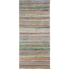 Bespoky 166x383 cm Bej Krem Çizgili Rustik Halı | Salon Yatak Odası Halısı | UNİQUE-32012
