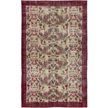 Bespoky 163x260 cm Sarı Klasik Yün Halı | Salon Yatak Odası Halısı | %100 Doğal Yün El Yapımı El Dokuma | UNİQUE-9940