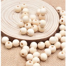 Ham Boncuk, Emzik Zinciri Ahşap Boncuk, Kuş Süsü Boncuk, Kolye, Bileklik Yapımı  14MM (50GR-60ADT)