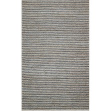 Leoben Çizgili Lacivert Jüt Dikdörtgen Modern Desenli Akrilik Hav Vermeyen Leke Tutmayan Kolay Temizlenen Yumuşak Makine Salon Yolluk Jüt Halı