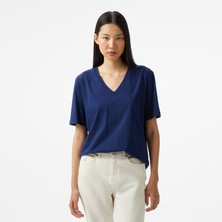 Nautica Kadın Lacivert Regular Fit T-Shirt 55V123T.4JN