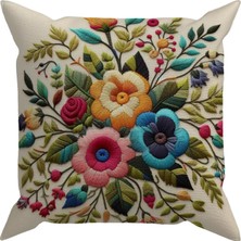 Evdek Embroidery DS17 Dijital Baskılı Kırlent Kılıfı