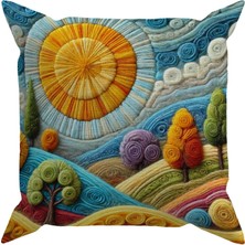 Evdek Embroidery DS35 Dijital Baskılı Kırlent Kılıfı