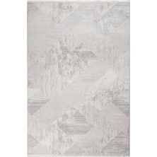 Piacenza Geometrik Krem Mikrofiber Dikdörtgen Modern Desenli Akrilik Hav Vermeyen Leke Tutmayan Kolay Temizlenen Yumuşak Makine Salon Yolluk Mutfak Halı